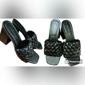 Madden Girl Black Woven Heels